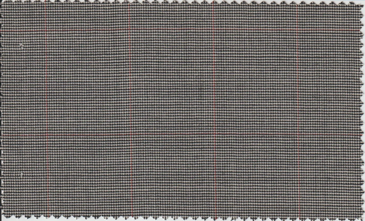 Last Pieces RD 8895-220 MED GREY WINDOWPANE fabric swatch